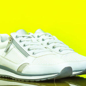 Women’s white leather casual dress walking shoe