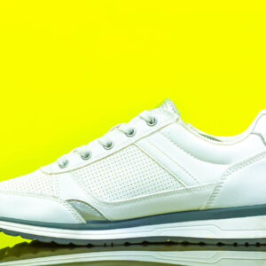 Women’s white leather casual dress walking shoe